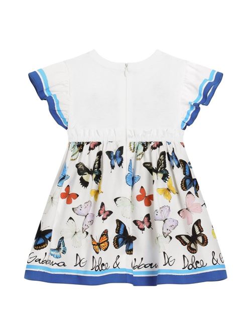 Abito neonata con farfalle Dolce & Gabbana Kids | L2JD9PG7O0MS9000